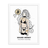 Bitcoin Art in Frame • Emily x Sound Money Wolfmumma