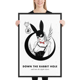 Bitcoin Art in Frame • Margo x Down the Rabbit Hole Wolfmumma