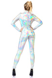 Sweety Holo Silver Catsuit Patrice Catanzaro