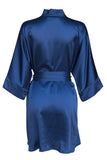 Midnight Blue Silk Kimono Rusalka Lingerie