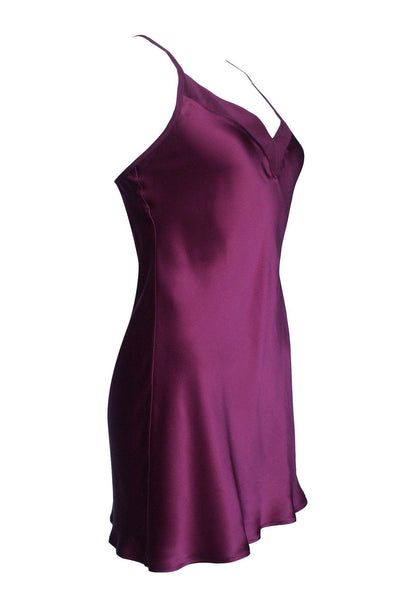 Bordeaux Silk Slip Dress Rusalka Lingerie