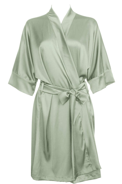 Sage Green Silk Kimono Rusalka Lingerie