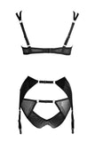 Ava Half Cup Leather Bra Set Something Wicked