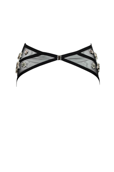 Satine Sheer Black Garter Belt Taryn Winters