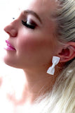 Femme Fatale White Earrings tyes.by.tara